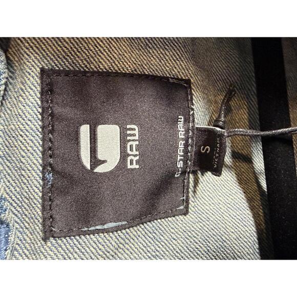 NWT G-Star RAW Women’s Oversized Western Denim Jacket Sun Faded Blue Size Small - Picture 9 of 10